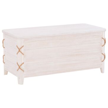 Linon Home Decor Brosnan Rope Cedar Chest in Whitewash, , large