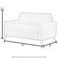 Ashley Altari Loveseat in Slate, , large