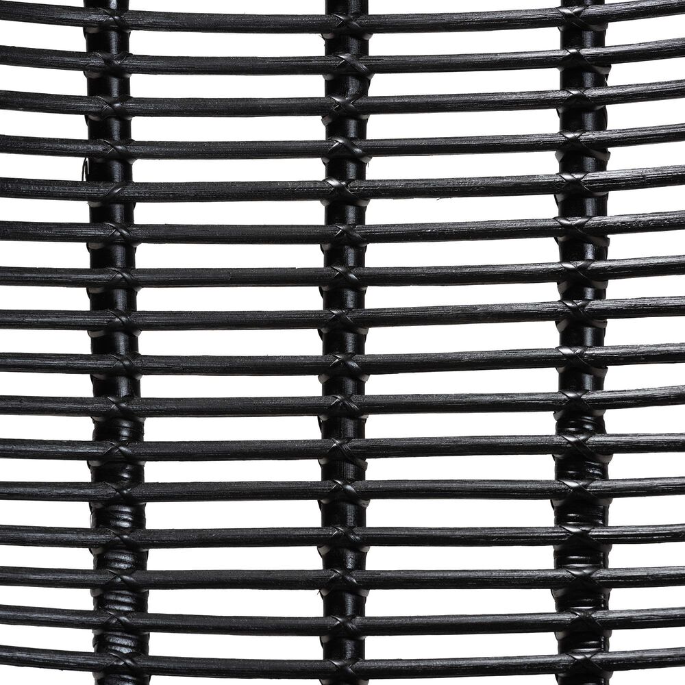 Baxton Studio Colorado Rattan Accent Chair in Black, , large