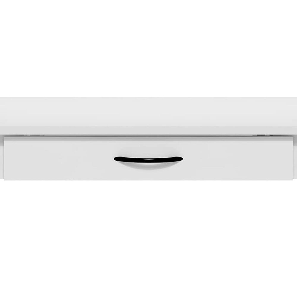 HOMLUX 39" Writing Desk with Drawer in White, , large