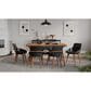 Lumisource Cosmo Arm Chair with Black Faux Leather Cushion in Walnut, , large