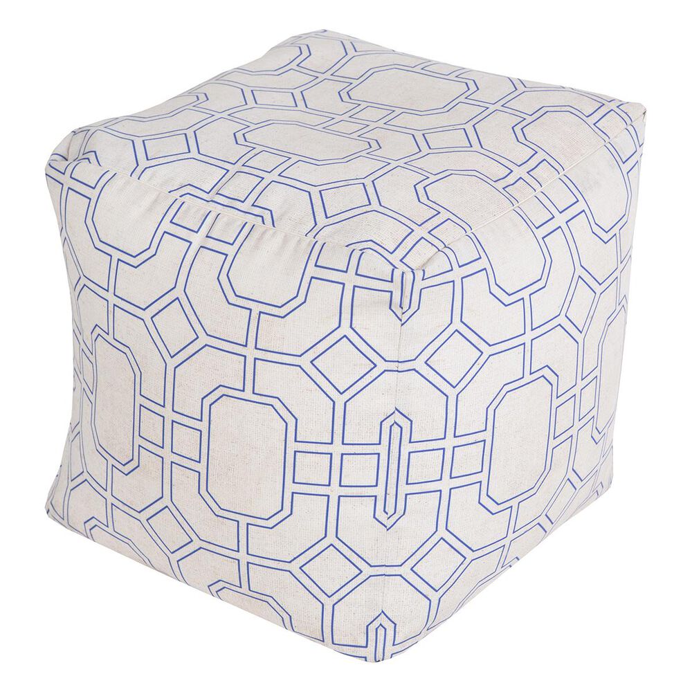Surya Inc Surya Poufs Cube Pouf in Iris and Light Gray, , large