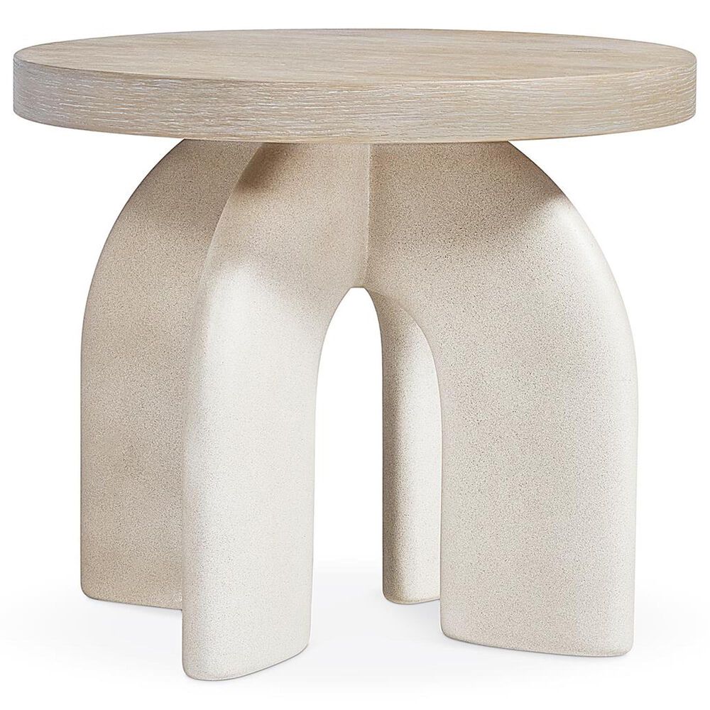 Bernhardt Antibes Round End Table in Roz and Pumice, , large