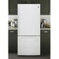 GE Appliances 20.9 Cu. Ft. Bottom Freezer Refrigerator in White, , large