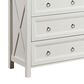 Hearth and Haven 6-Drawer Dresser in White and Walnut, , large