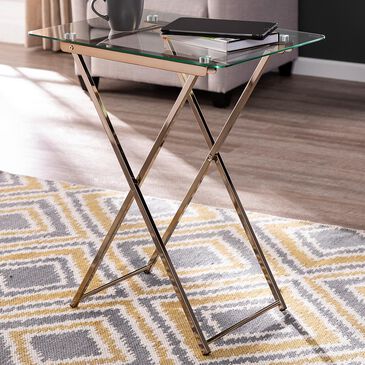 Southern Enterprises Meridino Folding Tray Table in Champagne, , large