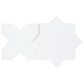Soho Studio Malta White Star and Cross 6" x 6" Polished Porcelain Tile Kit, , large