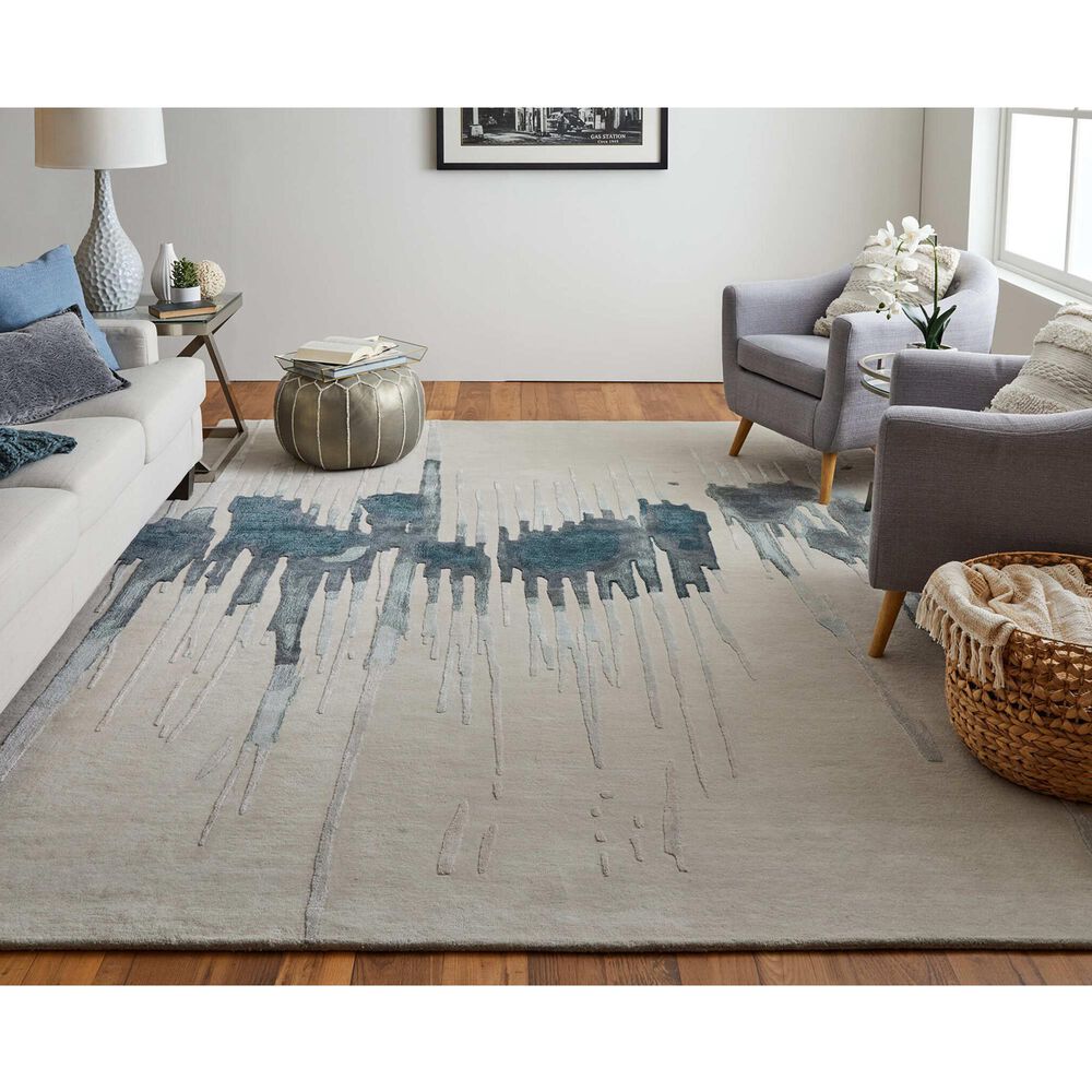 Feizy Anya 3&#39;6&quot; x 5&#39;6&quot; Blue and Multicolor Area Rug, , large
