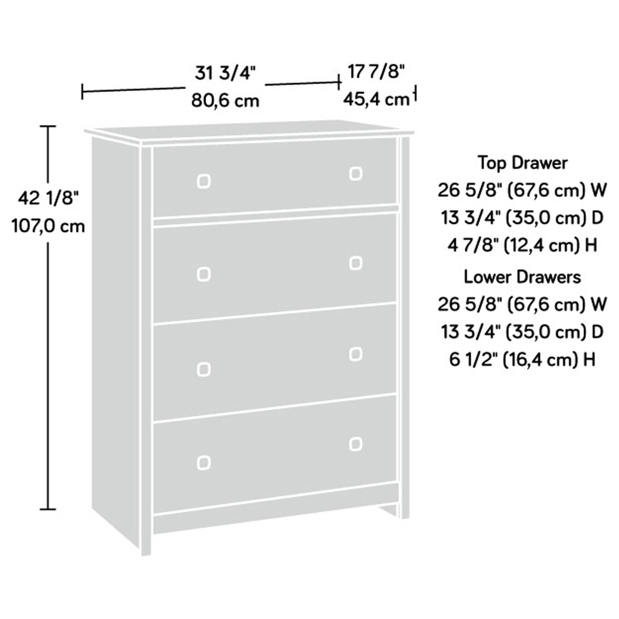 Sauder 5 store drawer chest