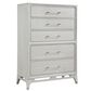 Davis International Solitude 5 Piece King Panel Bedroom Set in White Rub Through Finish, , large