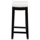 Linon Home Decor Claridge Counter Stool with White Cushion in Black, , large