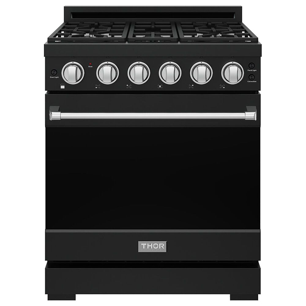 Thor Kitchen Gordon Ramsay 4.6 Cu. Ft. Professional Gas Range with Stainless Steel Handle Kit in Black, , large