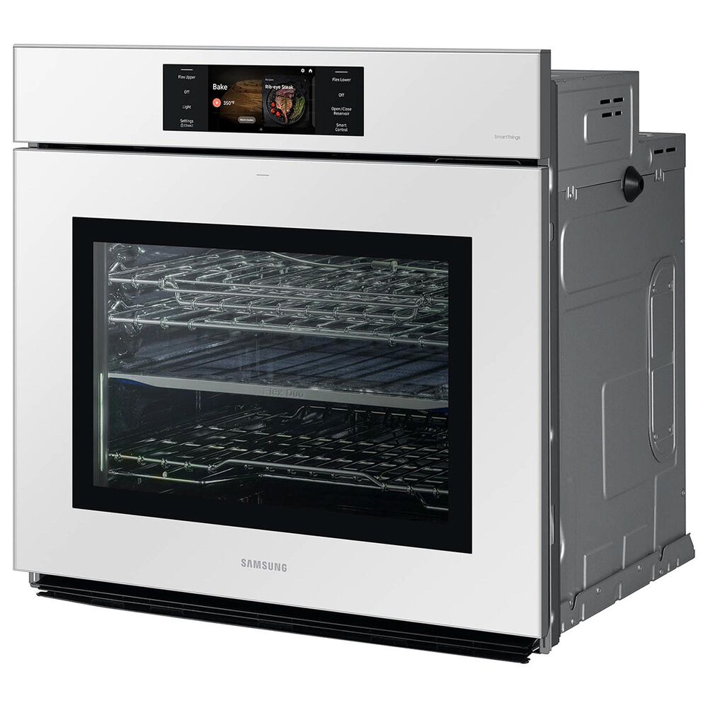 Samsung Bespoke 2-Piece Kitchen Package with White Bespoke 30" Single Wall Oven and Black 30" Induction Cooktop, , large