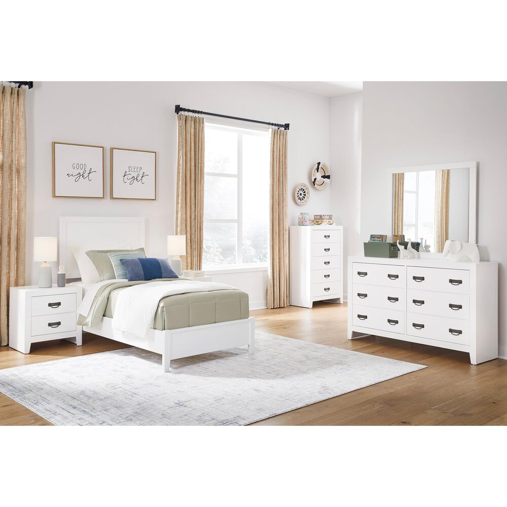 Ashley 5 Piece Twin Panel Bed Set, , large