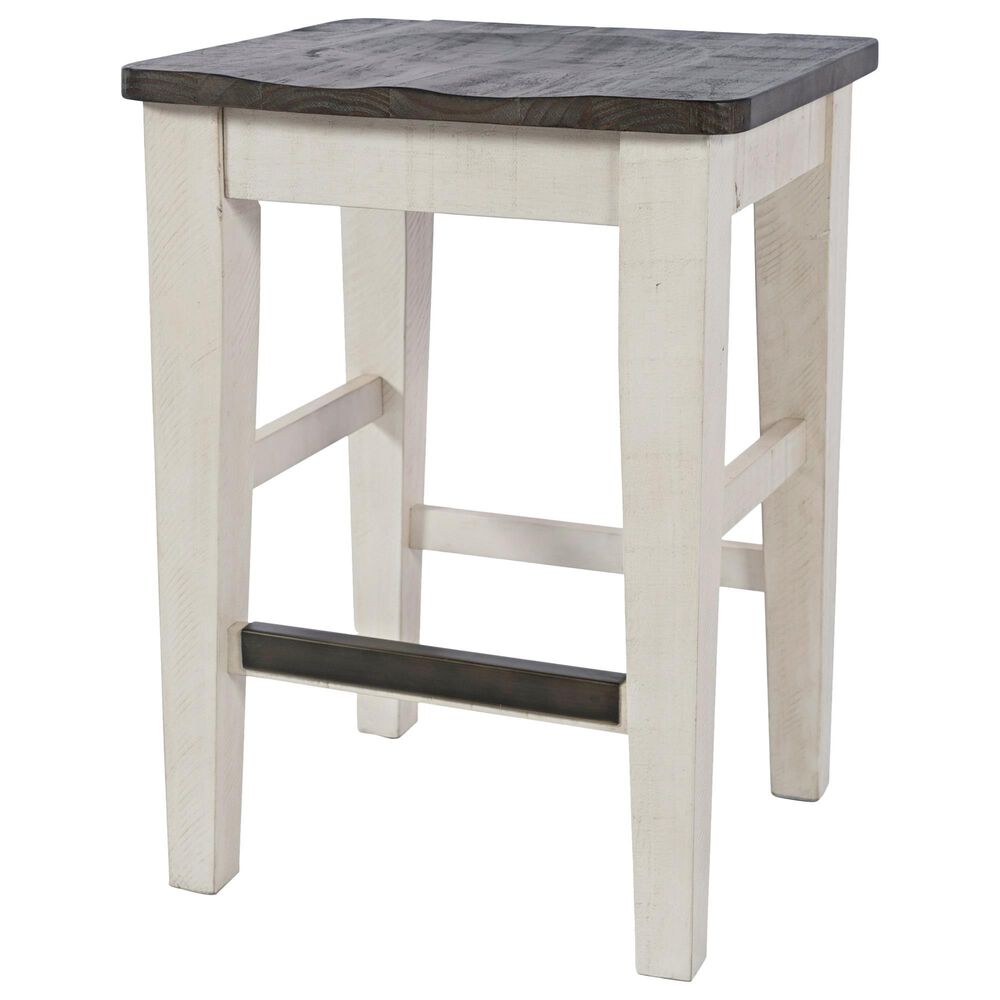 Waltham Madison County Sofa Console and 3 Stools in Vintage White and Barnwood, , large
