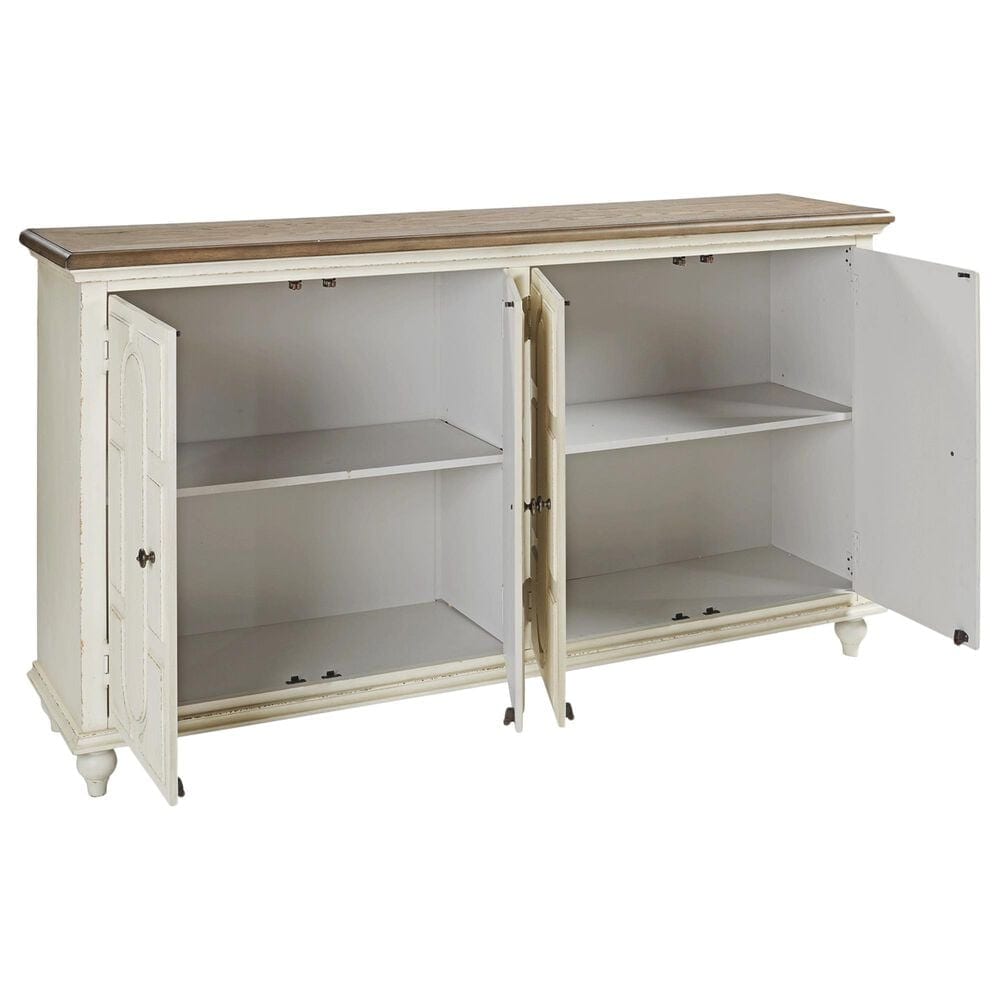 Ashley Roranville Accent Cabinet in Antique White and Brown, , large