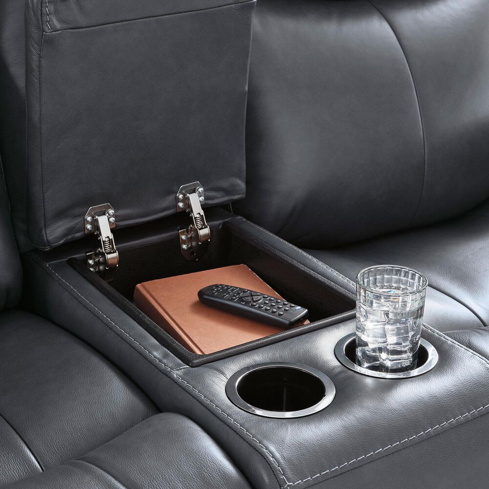 Ashley Next Move Power Reclining Console Loveseat in Admiral, , large