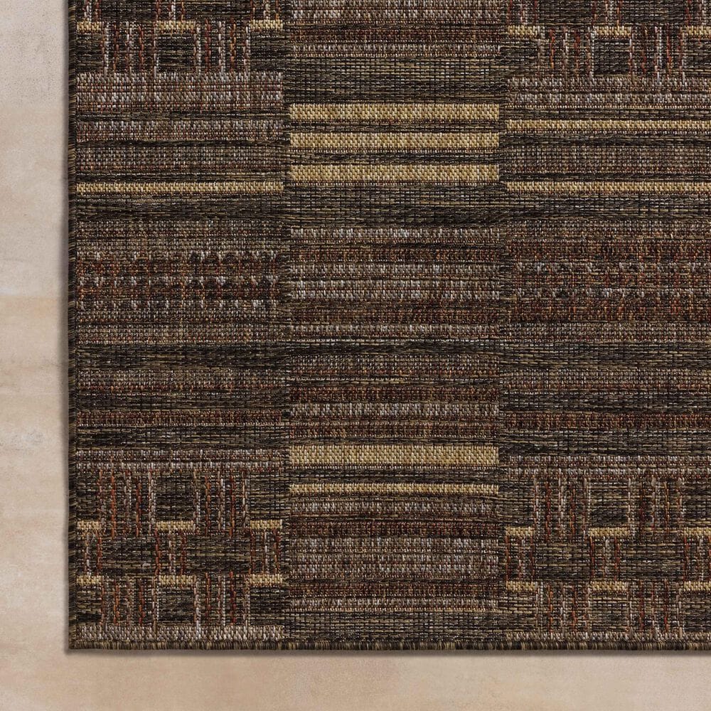 Loloi II Birch 6&#39;7&quot; x 9&#39;4&quot; Spice and Tobacco Indoor/Outdoor Area Rug, , large
