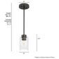 Hunter Hartland 19013 1-Light Mini Pendant in Noble Bronze, , large