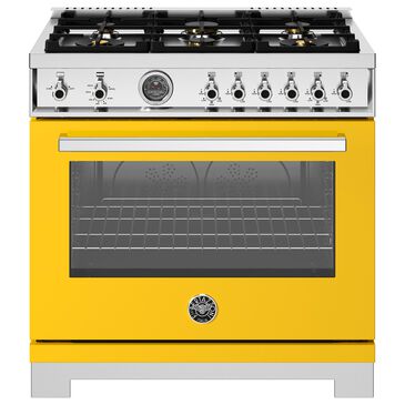 Bertazzoni Professional 5.9 Cu. Ft. Freestanding All Gas Range in Giallo, , large