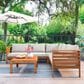 Hearth and Haven 4-Piece Outdoor Sectional Set in Beige, , large