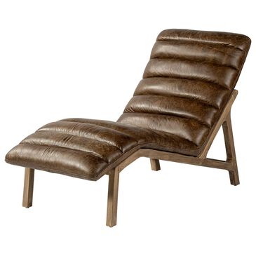 Mercana Pierre Chaise Lounge Chair in Whiskey Toned Leather, , large