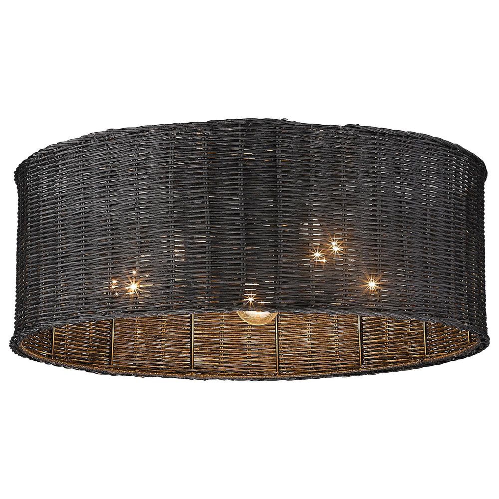 Golden Lighting Erma 5-Light Flush Mount in Matte Black, , large