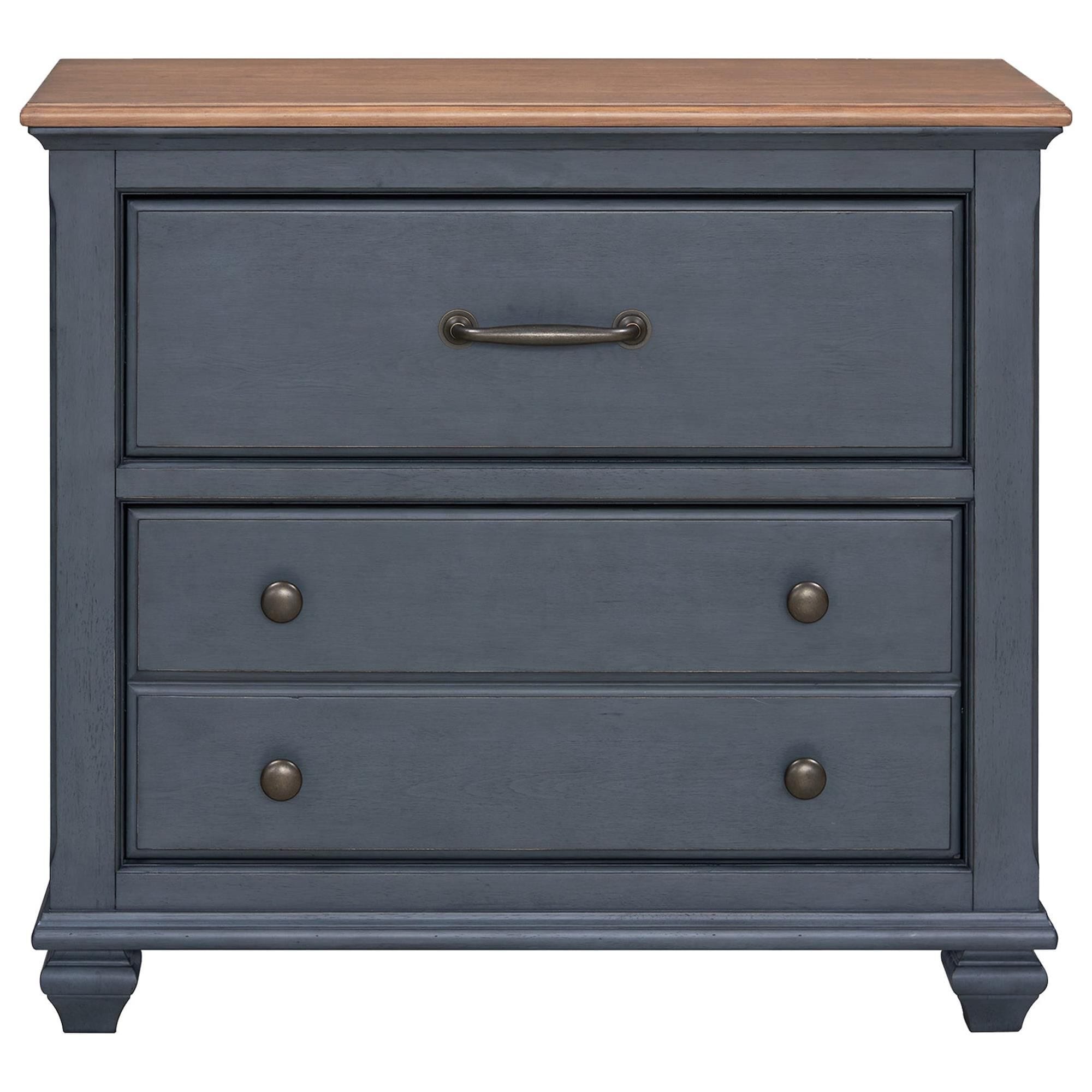 Legends Home Americana 2-Drawer Lateral File in Corduory Blue and