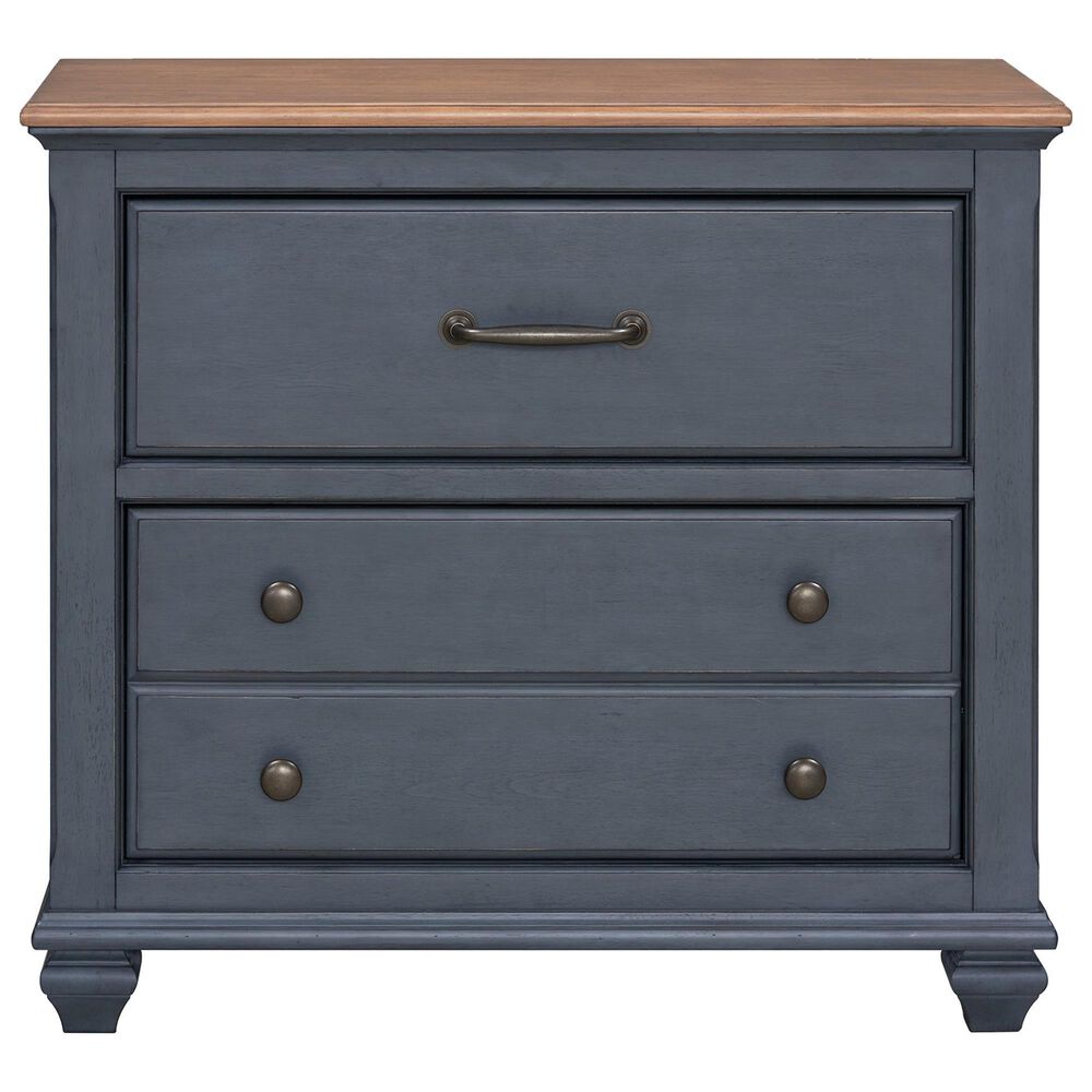 Legends Furniture Americana 2-Drawer Lateral File in Corduory Blue and Brown, , large