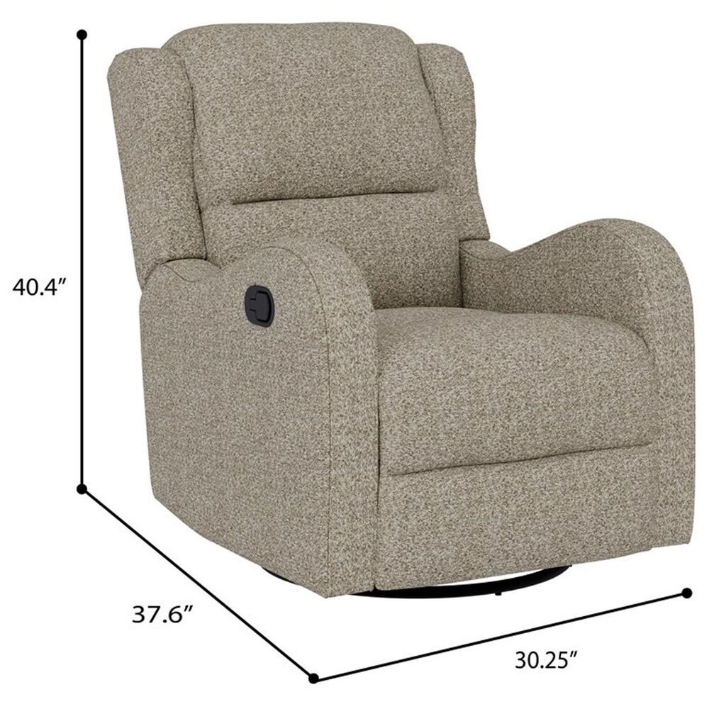Emerald Home Furnishings Henry Swivel Glider Recliner in Brown, , large
