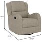 Emerald Home Furnishings Henry Swivel Glider Recliner in Brown, , large