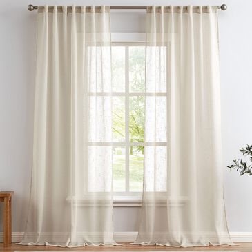 Pem America Cannon Sheer 84" x 50" Window Panel in Ivory (Set of 2), , large
