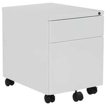 OSP Home 22" 2-Drawer Mobile File in White, , large