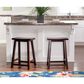 Linon Home Decor Saddle Counter Stool in Dark Brown, , large