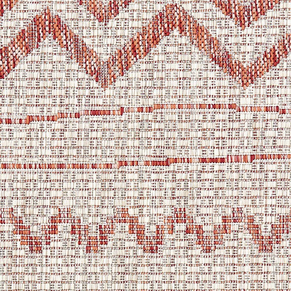 L&amp;R Resources Sun Shower 5&#39; x 8&#39; Beige and Red Indoor/Outdoor Area Rug, , large