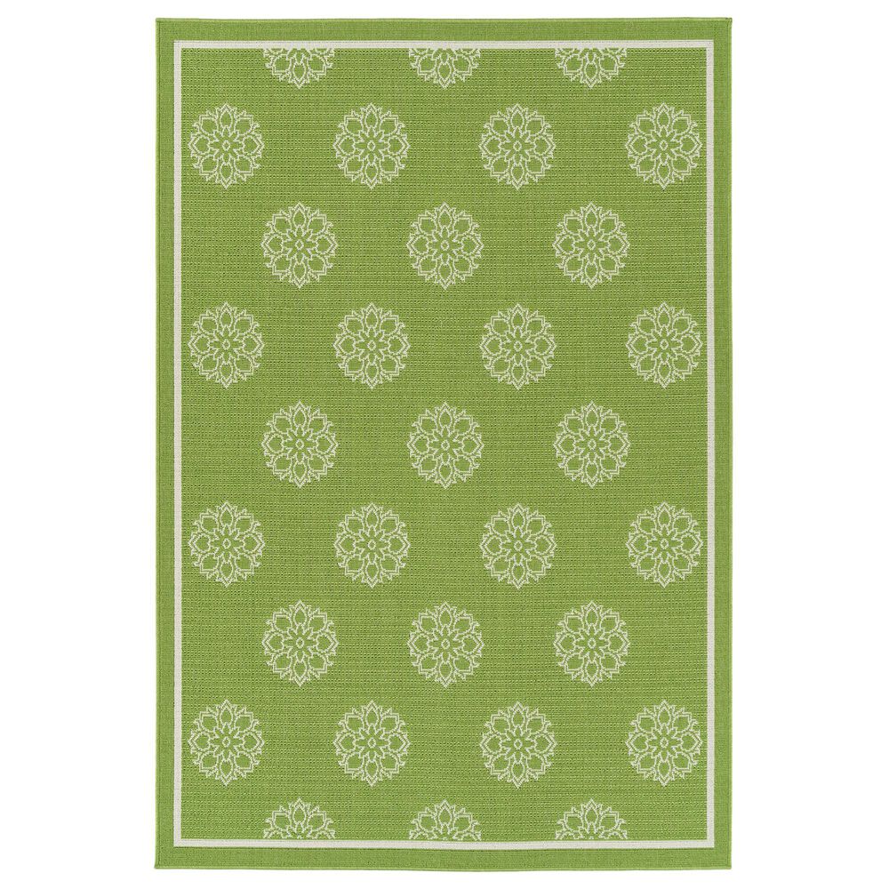 Kaleen Rugs Amalie AML07-96 2"6" x 3"9" Lime Green and Ivory Indoor/Outdoor Area Rug, , large