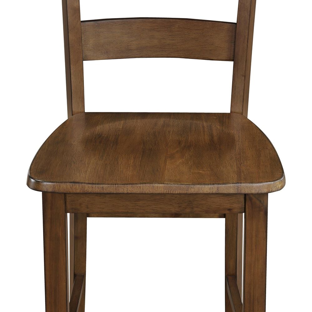 Crown Mark Ashborn 5-Piece Square Counter Height Table Set in Brown, , large