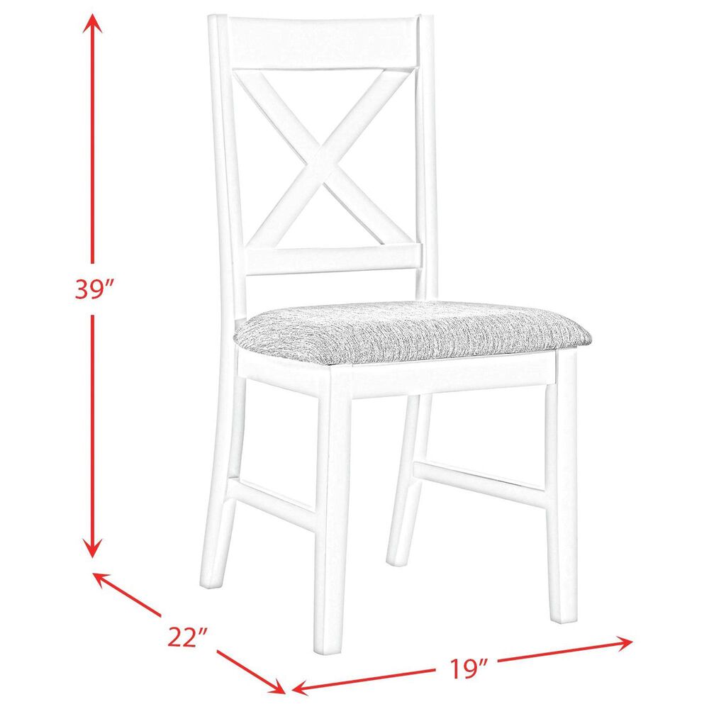 Mayberry Hill Summerville 6-Piece Rectangular Dining Set in Oak and Antique White, , large