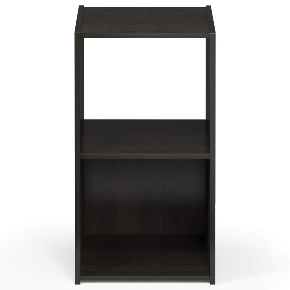 HOMLUX 2-Cube Open Shelf Bookshelf in Espresso, , large