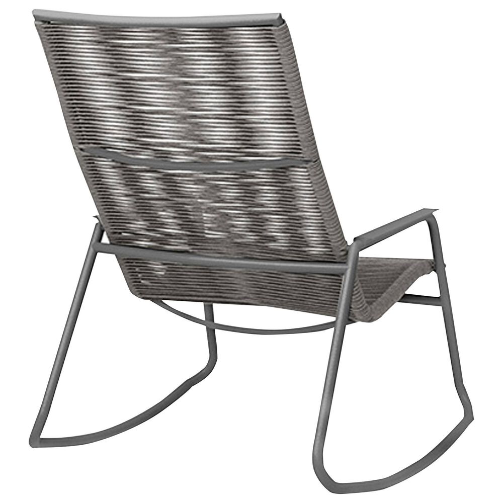 Ebel Outdoor Furniture Cabana Patio High Back Rocker Chair in Fog and Graphite, , large