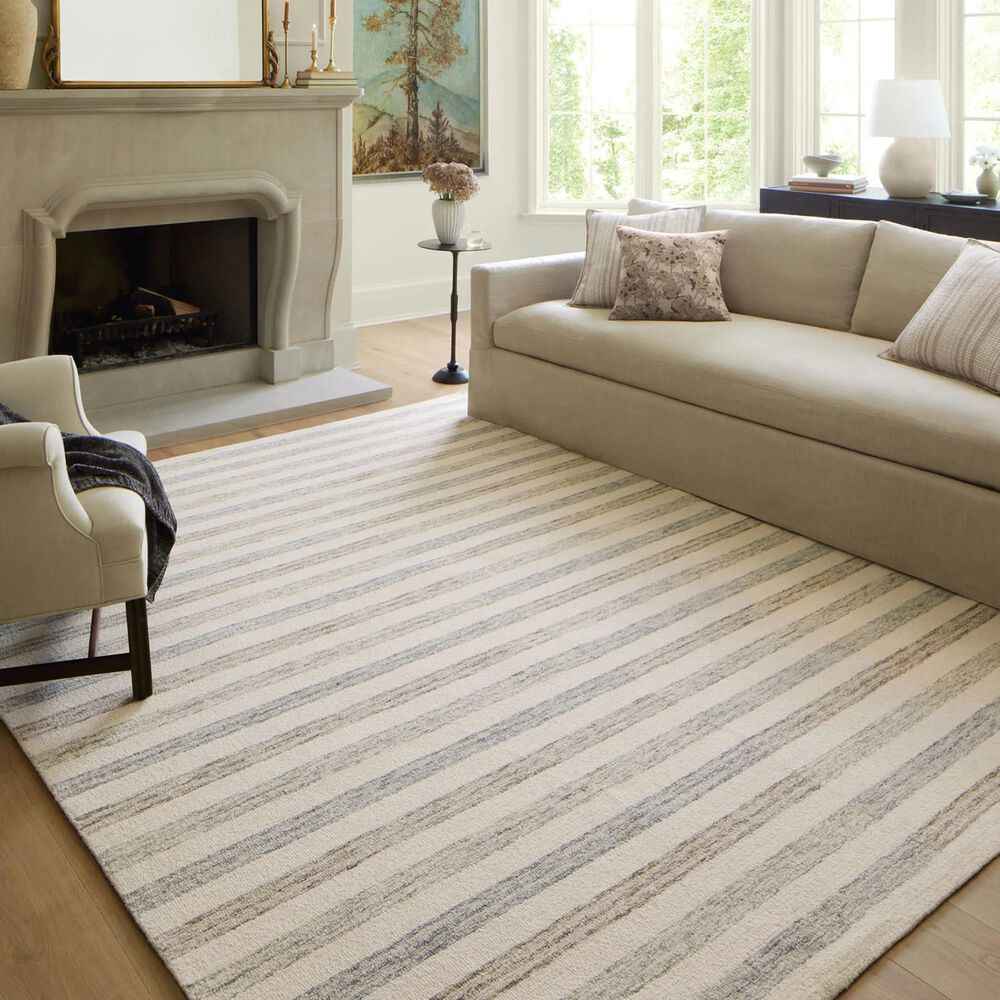Chris Loves Julia x Loloi Chris 11&#39;6&quot; x 15&#39; Ivory and Slate Area Rug, , large