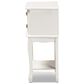 Baxton Studio Gabrielle 2-Drawer End Table in White, , large