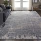 Nourison Rustic Textures RUS06 9"3" x 12"9" Grey and Beige Area Rug, , large