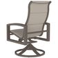 Tropitone Lakeside Sling High Back Swivel Rocker in Beige Grey, , large