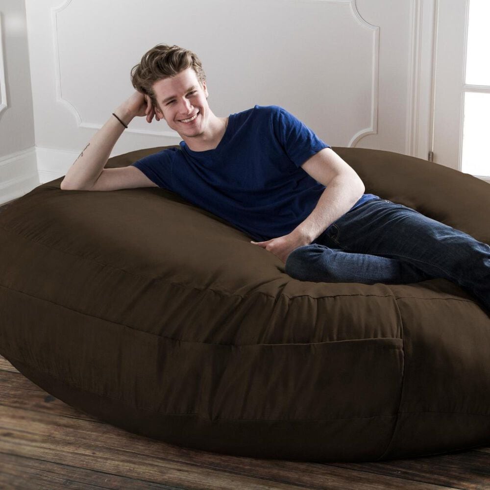 Jaxx 6&#39; Cocoon Large Bean Bag Chair in Chocolate, , large
