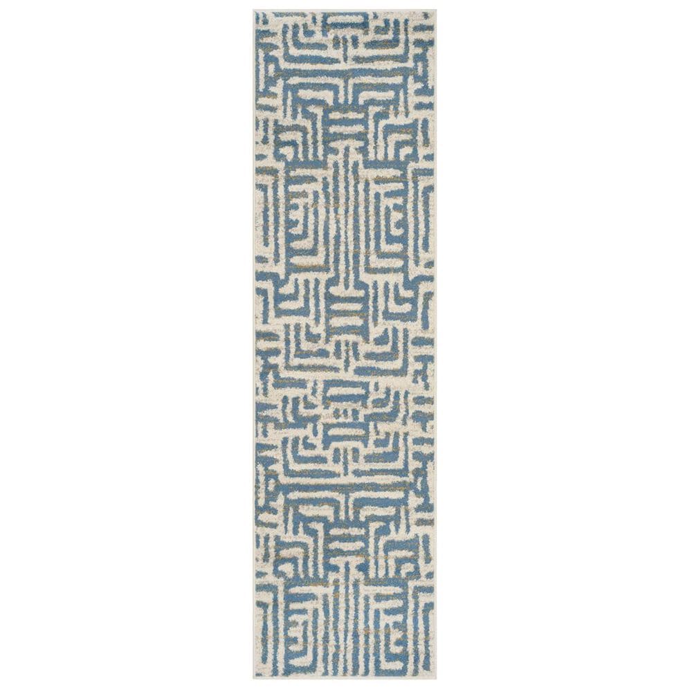 Safavieh Amsterdam AMS106C-28 2"3" x 8" Ivory/Light Blue Runner, , large
