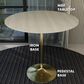 Leisuremod LeisureMod Verve Collection Modern Bar Height Table Brushed Gold Base with 48 Round Light Natural Wood MDF Top, , large