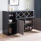 Furniture of America Landers Wine Cabinet in Gray and Dark Taupe, , large