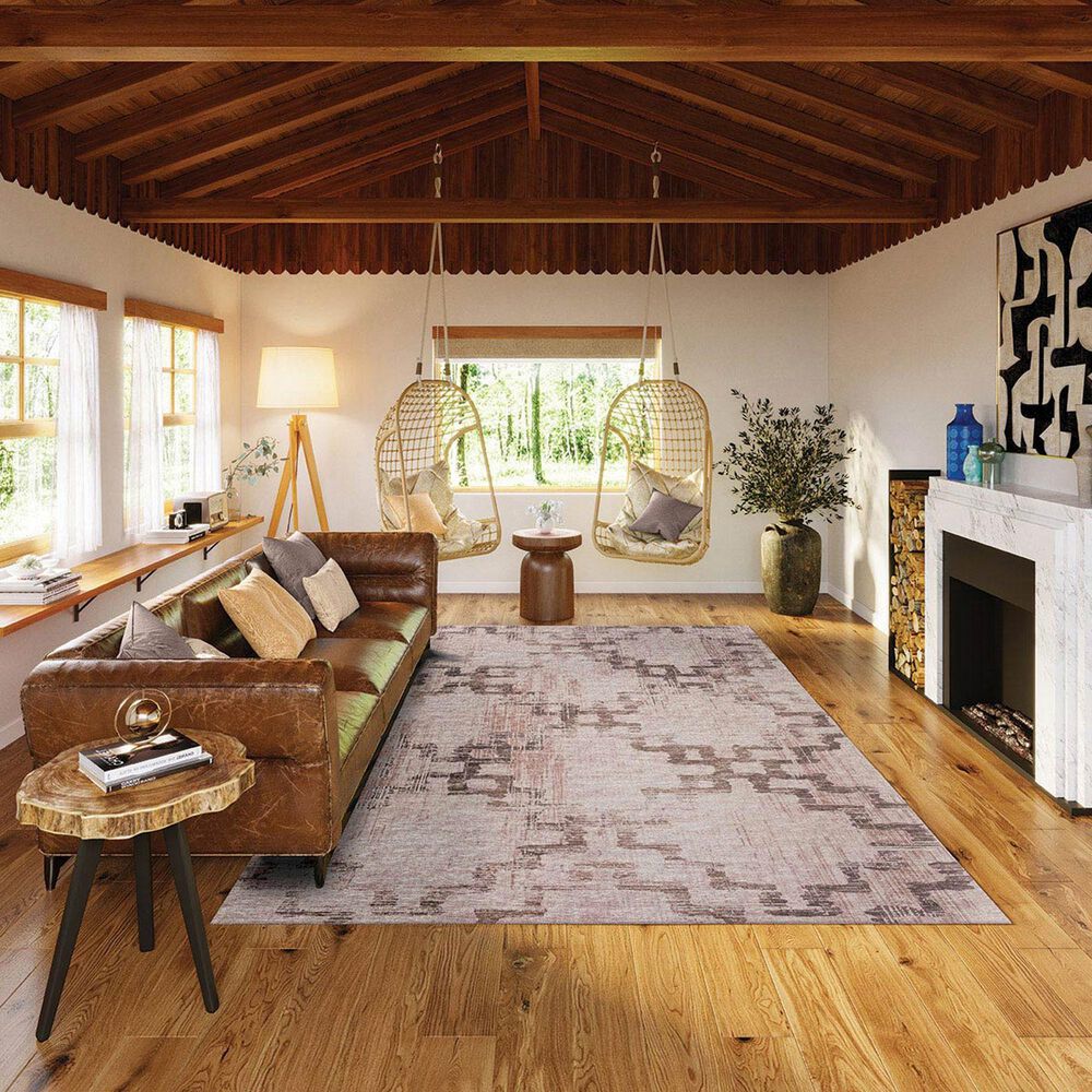 Dalyn Rug Company Sedona Geometric 3&#39; x 5&#39; Walnut Indoor/Outdoor Area Performance Rug, , large