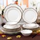 Gifts Plus Peak View 20-Piece Bone China Set in Black and Gold, , large